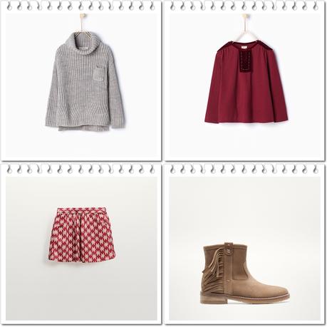 Falda Gris Nina Zara