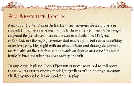 Adelanto de las reglas de Lion El'Jonson Adelanto de las reglas de Lion El'Jonson