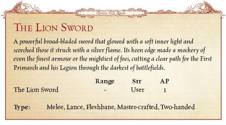 Adelanto de las reglas de Lion El'Jonson Adelanto de las reglas de Lion El'Jonson