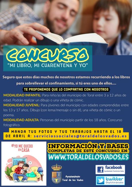 Toral de los Vados te propone el concurso: Mi Libro, mi cuarentena y yo Toral de los Vados te propone el concurso: Mi Libro, mi cuarentena y yo