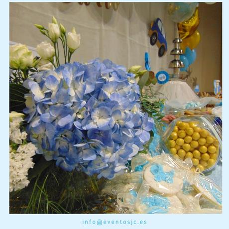 Decoración de Bautizo en tonos azules Decoración de Bautizo en tonos azules