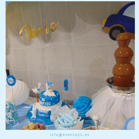 Decoración de Bautizo en tonos azules Decoración de Bautizo en tonos azules