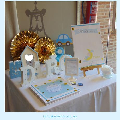 Decoración de Bautizo en tonos azules Decoración de Bautizo en tonos azules