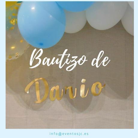 Decoración de Bautizo en tonos azules