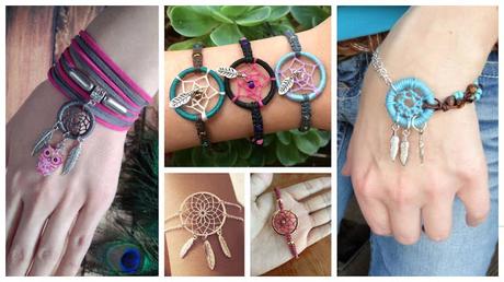 Haz hermosas pulseras con atrapasueños de colores