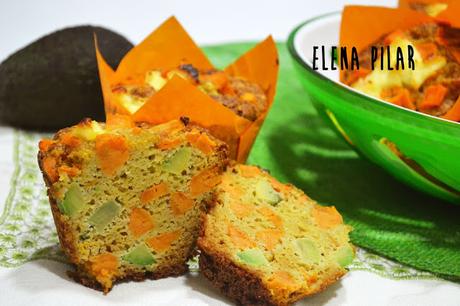 Muffins de boniato y aguacate