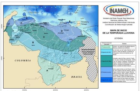 En el sur de Venezuela, ha iniciado el período de lluvias 2020. De acuerdo a la climatología del resto del país ¿cuándo comienza en las demás regiones?