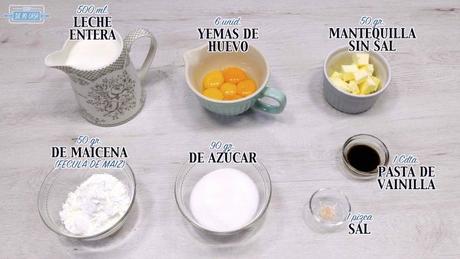 Ingredientes Receta Crema Pastelera perfecta