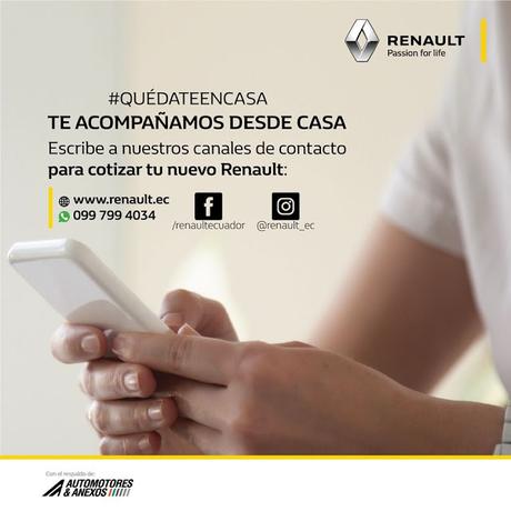 RENAULT BRINDA CONSEJOS PARA MANTENER TU VEHÍCULO EN ÓPTIMAS CONDICIONES DURANTE EL ESTADO DE EMERGENCIA