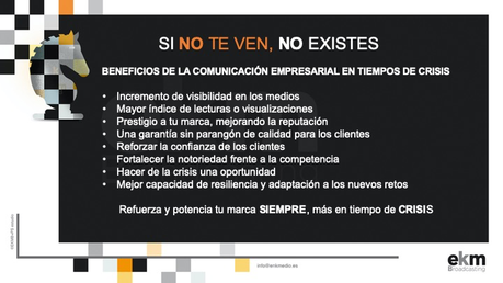 Principales beneficios de la comunicación empresarial en tiempos de crisis, según EKM Broadcasting Principales beneficios de la comunicación empresarial en tiempos de crisis, según EKM Broadcasting
