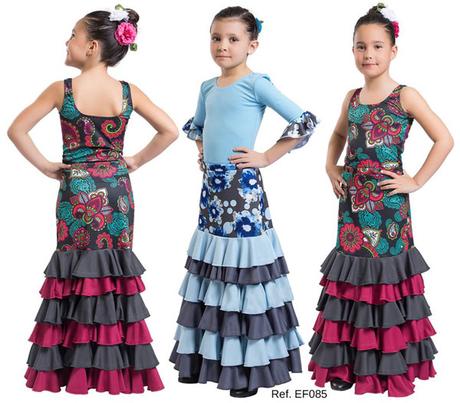 Falda flamenca de niña- CARLA NEGRA - Faldas flamencas de NIÑA<
