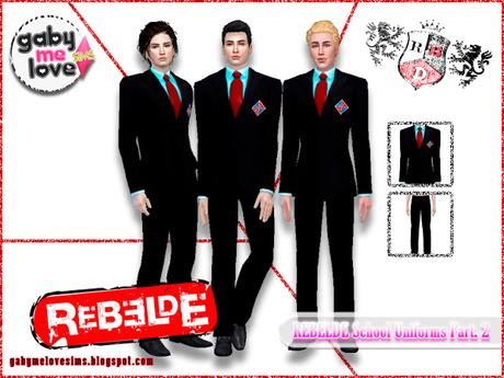 REBELDE School Uniforms Part. 2 (Sims 4) REBELDE School Uniforms Part. 2 (Sims 4)