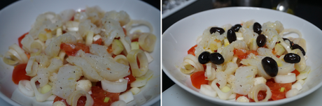 Ensalada de bacalao y tomate