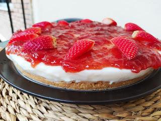 Tarta de queso sin lácteos, sin huevo y sin horno