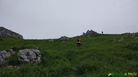 Canal herbosa en la subida a la Cabeza del Arco