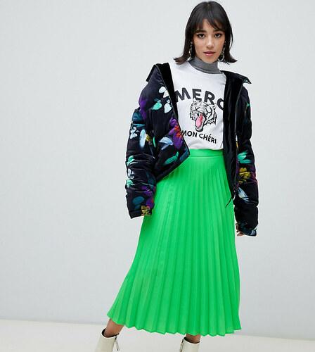 Falda Larga Cuadros Stradivarius