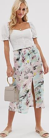 Falda Larga Cuadros Stradivarius