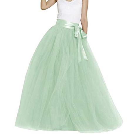 Falda Larga Cuadros Stradivarius