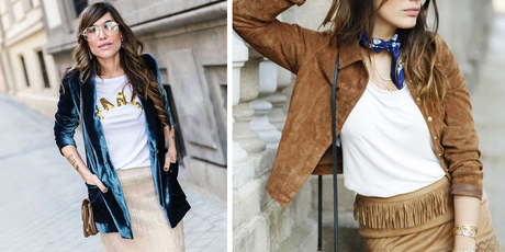 Outfits Con Falda De Pana Cafe