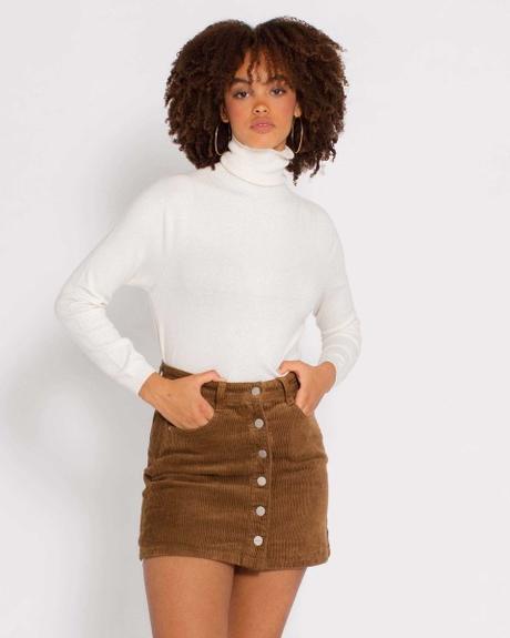 Outfits Con Falda De Pana Cafe