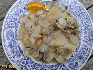 GAZPACHO PERRERO (SOPA DE ALMEJAS Y RABANOS CON NARANJAS)