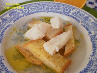 GAZPACHO PERRERO (SOPA DE ALMEJAS Y RABANOS CON NARANJAS)