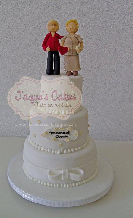 Tarta para Aniversário 45 años matrimonio