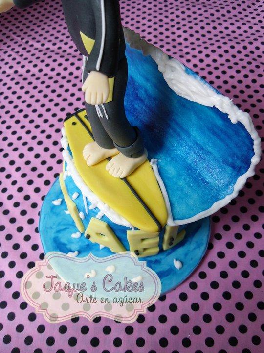 Topper para tarta - niño surfeando