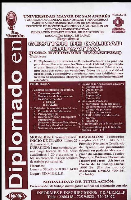 Módulo 6: Metodología de la Investigación - Diplomado en Gestión de Calidad Educativa (Para entidades educativas): 6ta Versión B. 2011 Módulo 6: Metodología de la Investigación - Diplomado en Gestión de Calidad Educativa (Para entidades educativas): 6ta Versión B. 2011