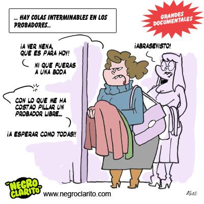 Señoras que van a morir en las  rebajas