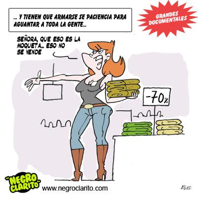 Señoras que van a morir en las  rebajas