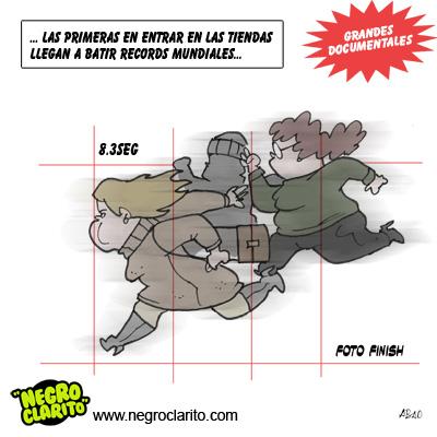 Señoras que van a morir en las  rebajas