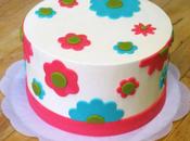 Tarta decorada Flores sencillas