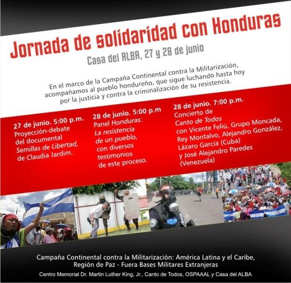 Jornada de solidaridad con Honduras