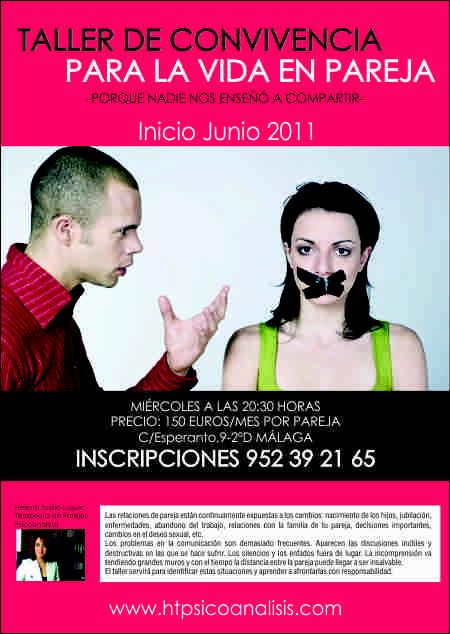 Taller de convivencias para parejas. Aprende a llevarte bien con tu pareja.