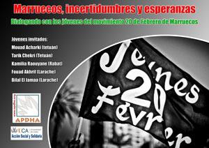 Convocatoria Derechos Humanos con el el 20F de Marruecos
