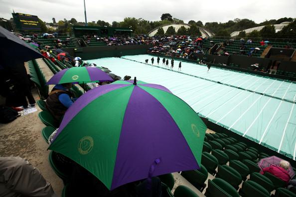 Wimbledon: Otra vez, la lluvia interrumpió la jornada