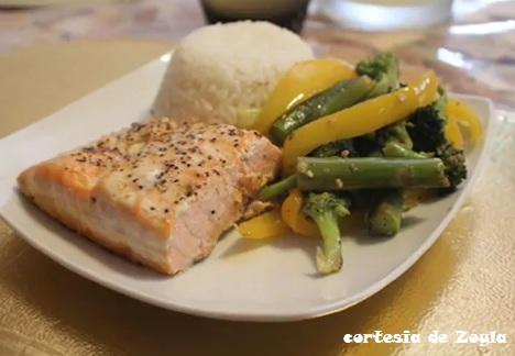 El salmon al horno de Zoyla