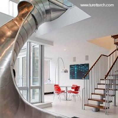 Tobogán escalera interior