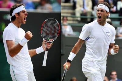 Wimbledon: Del Potro-Nadal, el gran duelo del lunes