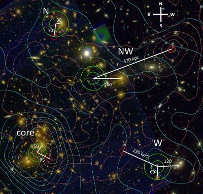 El cúmulo de Pandora, choque de cuatro galaxias distintas