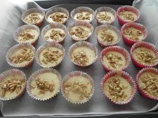 Muffins de leche condensada con nuez