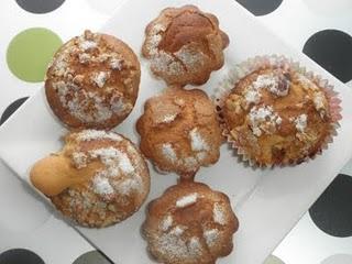 Muffins de leche condensada con nuez