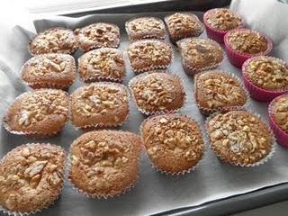 Muffins de leche condensada con nuez