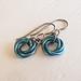 Teal Niobium Mobius Knot Earrings - Hypoallergenic - Nickel Free - For Sensitive Ears