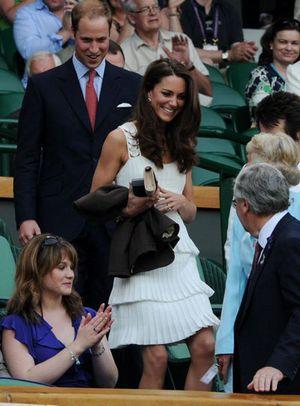 Kate Middleton, Duquesa de Cambridge, de blanco en el Torneo de Wimbledon