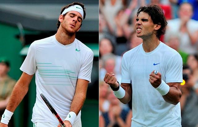Wimbledon: Delpo no pudo con Rafa, que avanzó a cuartos