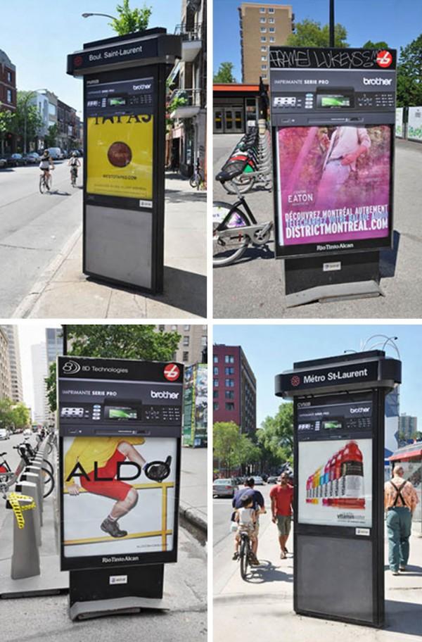 Original guerrilla de Brother que aprovecha la publicidad exterior