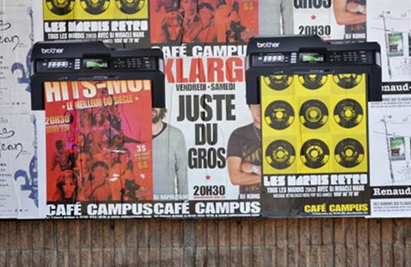 Original guerrilla de Brother que aprovecha la publicidad exterior