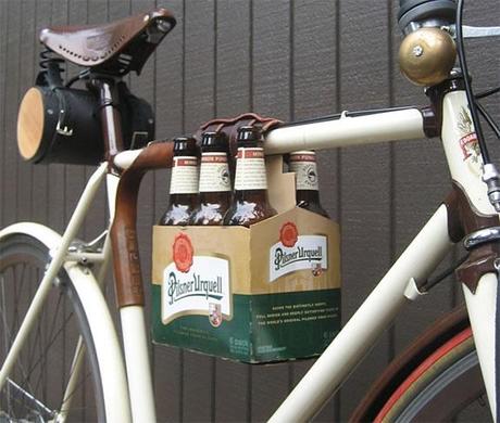 Six-Pack Frame Cinch y Road Popper :: cerveza y bicicleta